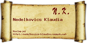 Nedelkovics Klaudia névjegykártya